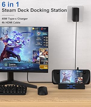 Steam Deck Dock with HDMI Cable and 45W Type C Charger Set 2 Steam Deck Dock with HDMI Cable and 45W Type C Charger Set - Image 2