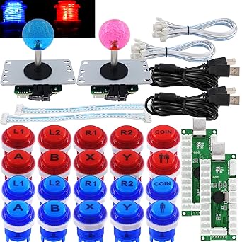 SJX Arcade 2 Player Game Controller Kit with LED Buttons and Joystick SJX Arcade 2 Player Game Controller Kit with LED Buttons and Joystick