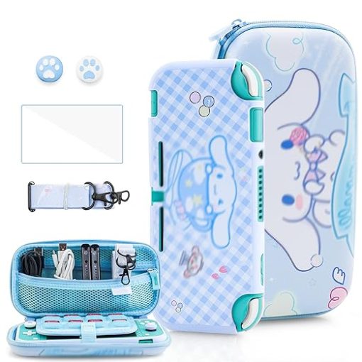 Cute Switch Lite Carrying Case Cartoon Dog Portable Travel Pouch