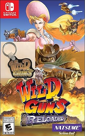 Wild Guns Reloaded Free Bonus Keychain for Nintendo Switch Game Wild Guns Reloaded Free Bonus Keychain for Nintendo Switch Game