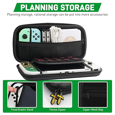 Nintendo Switch OLED Case for Zelda Tears of the Kingdom Travel Kit 2 Nintendo Switch OLED Case for Zelda Tears of the Kingdom Travel Kit - Image 2