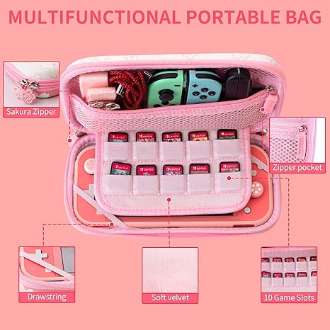 GLDRAM Nintendo Switch Lite Accessories with Carrying Case and Card Slots 2 GLDRAM Nintendo Switch Lite Accessories with Carrying Case and Card Slots - Image 2