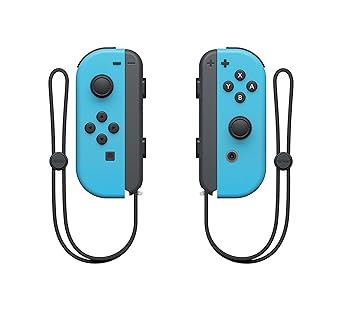 Nintendo Joy-Con Left Right Pair Neon Blue Controller 2 Nintendo Joy-Con Left Right Pair Neon Blue Controller - Image 2