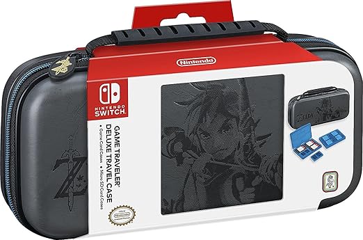 Officially Licensed Nintendo Switch Deluxe Zelda Link Travel Case, Premium Hard Case Made with KoSkin Leather Embossed with Zelda Breath of the Wild Art, Designed to Protect Switch’s Analog Sticks, Bonus Multi–Game Cases Officially Licensed Nintendo Switch Deluxe Zelda Link Travel Case, Premium Hard Case Made with KoSkin Leather Embossed with Zelda Breath of the Wild Art, Designed to Protect Switch's Analog Sticks, Bonus Multi–Game Cases