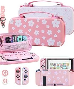Cherry Blossom Carrying Case for Nintendo Switch with Accessories Cherry Blossom Carrying Case for Nintendo Switch with Accessories