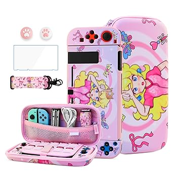 Cute Pink NS Switch Case Kit with Travel Bag and Accessories Cute Pink NS Switch Case Kit with Travel Bag and Accessories