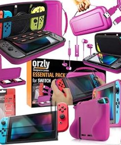 Orzly Nintendo Switch Accessories Bundle Carry Case and More PINK Orzly Nintendo Switch Accessories Bundle Carry Case and More PINK