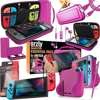 Orzly Nintendo Switch Accessories Bundle Carry Case and More PINK Orzly Nintendo Switch Accessories Bundle Carry Case and More PINK