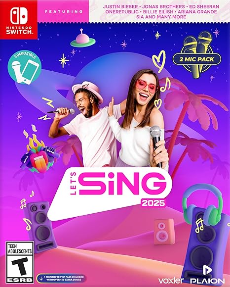 Lets Sing 2025 Two Microphone Bundle for Nintendo Switch 2 Lets Sing 2025 Two Microphone Bundle for Nintendo Switch - Image 2