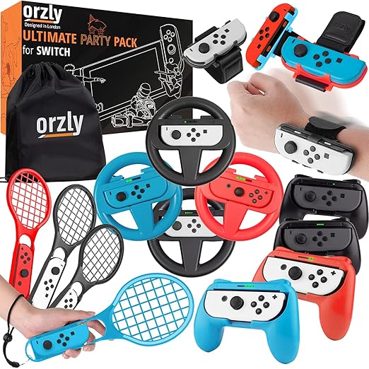 Orzly Sports Family Party Pack for Nintendo Switch Accessories Bundle Orzly Sports Family Party Pack for Nintendo Switch Accessories Bundle