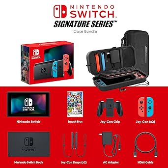 Nintendo Switch Neon Blue Red Bundle with Super Smash Bros Ultimate 2 Nintendo Switch Neon Blue Red Bundle with Super Smash Bros Ultimate - Image 2