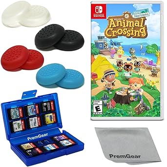 Animal Crossing New Horizons Switch Bundle with Thumb Grips and Holder Animal Crossing New Horizons Switch Bundle with Thumb Grips and Holder