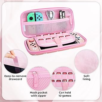 Cherry Blossom Carrying Case for Nintendo Switch with Accessories 2 Cherry Blossom Carrying Case for Nintendo Switch with Accessories - Image 2