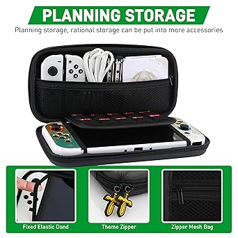 Zelda Tears of the Kingdom Switch Carrying Case with Accessories Kit 2 Zelda Tears of the Kingdom Switch Carrying Case with Accessories Kit - Image 2