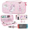 GLDRAM Pink Unicorn Carrying Case for Nintendo Switch Accessories