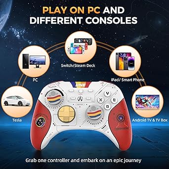 IINE Switch Pro Controller No Drift Wireless for Switch PC Steam Tablet 2 IINE Switch Pro Controller No Drift Wireless for Switch PC Steam Tablet - Image 2