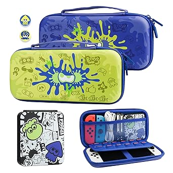 GLDRAM Carrying Case Bundle for Nintendo Switch and OLED Splatoon 3 GLDRAM Carrying Case Bundle for Nintendo Switch and OLED Splatoon 3