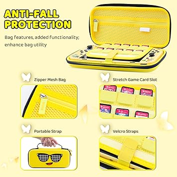 Yellow Switch Case Kit for NS with Hardshell Cover and Accessories 2 Yellow Switch Case Kit for NS with Hardshell Cover and Accessories - Image 2