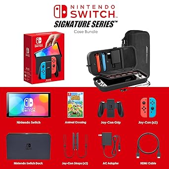 Nintendo Switch OLED Animal Crossing Bundle with Extra Joy-Cons and Case 2 Nintendo Switch OLED Animal Crossing Bundle with Extra Joy-Cons and Case - Image 2