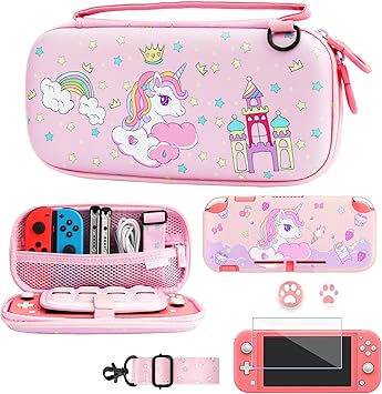 Cute Unicorn Nintendo Switch Lite Carrying Case with Accessories Cute Unicorn Nintendo Switch Lite Carrying Case with Accessories