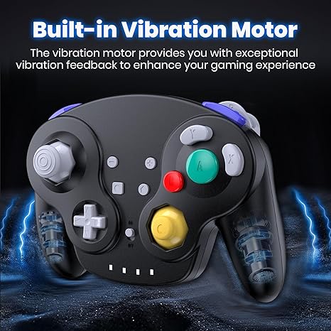 2 Pack Wireless GameCube Switch Controller with USB Receiver Black 2 2 Pack Wireless GameCube Switch Controller with USB Receiver Black - Image 2