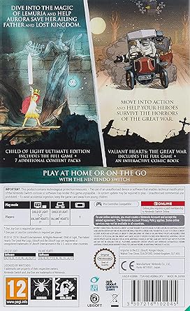 Child Of Light Valiant Hearts Nintendo Switch Game Bundle 2 Child Of Light Valiant Hearts Nintendo Switch Game Bundle - Image 2
