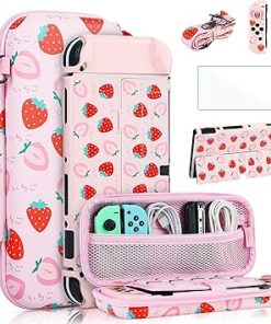 Cute Nintendo Switch OLED Carrying Case with Travel Accessories Bundle Cute Nintendo Switch OLED Carrying Case with Travel Accessories Bundle