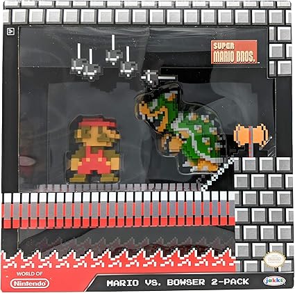 Nintendo 2.5 Inch 8-Bit Classic Mario Bowser Action Figure Set Nintendo 2.5 Inch 8-Bit Classic Mario Bowser Action Figure Set